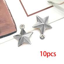 5/10个不锈钢心形水果星星吊坠金色镂空天使草莓吊坠可爱金属吊坠，适用于珠宝制作DIY工艺品手链耳环项链 - 彩色 - 查看 21