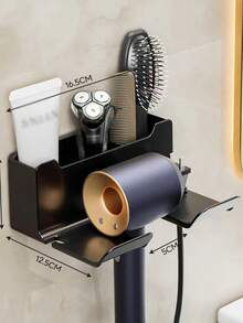 Blow Dryer Holder Rack, Bathroom Wall Mount Hairdryer Stand, No Drilling Required Storage Organizer - Multicolor - View 25
