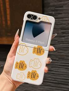 1个时尚简约亲肤PC材质可爱简约鱼元素折叠手机壳，可保护手机并防止跌落，适用于：三星Galaxy Zflip 3/Zflip 4/Zflip 5/Zflip 6/Zflip 7/ Find N3 Flip/ Razr 50 Ultra/ Razr 60 Ultra/ Razr 60/ Rolla Razr 50/小米MIX Flip/Galaxy Z Flip7 FE - 白色 - 查看 9