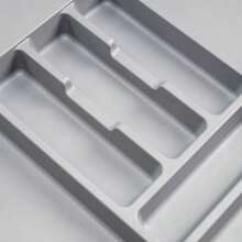 Miroytengo Cubertero 33,6x48,2 cm Organizador de Cubiertos Optima Cocina Gris Plástico para Cajón Modular 40 cm Divisiones Internas Mejora Espacio Ideal Utensilios Ordenados 33,6x4,5x48,2 cm Manual Montaje Incluido. De 2 a 3 días de envio - Gris - Ver 3