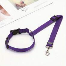 1件可调节宠物汽车安全带，采用二合一尼龙皮革腰带和后排安全带设计 - 彩色 - 查看 8