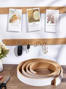 Self-Adhesive Cork Strip Roll 100cm Long, Peel And Stick Bulletin Board Strip 2.49cm Wide, Wall-Mounted Memo Message Photo Pin Board, Easy To Cut And Customize DIY Notice Board, Suitable For Office, Home, Kitchen, Classroom - Multicolor - View 2