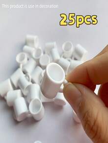 10pcs/25pcs Premium Mini White Coffee Cup Decorative Ornaments, Mini Toys, Resin Material, Perfect For DIY Keychains, Hair Accessories, Dollhouse Decor And Jewelry Making Supplies, Ideal Gift For Parties, Birthdays And Back To School Season. - View 2