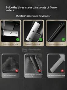 Multifunctional Stainless Steel Flower Roller & Spiral Slicer, Versatile Fruit & Vegetable Carving Tool For Carrot, Cucumber, Salad - Multicolor - View 3