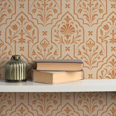 Moroccan Style Wallpaper, Linen Color Tone, Self-Adhesive For Furniture Renovation And Home Decor