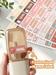 1/60/140/280 pcs Label Nama Kustom, Stiker Teks Personalisasi Tahan Air & Tahan Minyak, Stiker Pola Hewan, Cocok untuk Organisasi Kantor, Peralatan Olahraga, Penanda Barang Rumah Tangga, Hadiah Hari Raya, Pindah Rumah, Aktivitas Luar Ruangan, Kembali ke Sekolah, Mesin Cuci Piring - MultiWarna - View 2