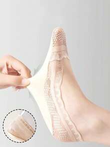 1/5/10 新款高品质夏季蕾丝女士图案隐形透气船袜 - 彩色 - 查看 6