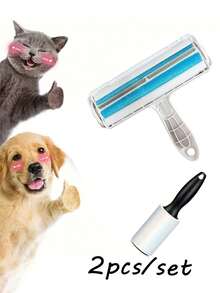 Bộ 2 con lăn loại bỏ lông thú cưng, con lăn làm sạch lông thú cưng, dụng cụ làm sạch lông thú cưng - Được thiết kế để loại bỏ lông thú cưng khỏi ghế sofa, đồ nội thất, thảm và ghế xe hơi với con lăn có thể tái sử dụng và đế tự làm sạch - Dụng cụ loại bỏ lông thú cưng cải tiến, phù hợp cho mèo và chó. - nhiều màu - Xem 13