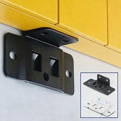 2-In-1 Metal Fixed Buckle Clip, 90 Degree L-Shaped Shelf Connector, Thickened Bracket Hardware For Furniture Installation, Easy Assembly Without Complex Tools