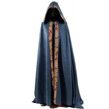 COS Men's Long Cape, Loose Medieval Clergy Robe, Cape, Cosplay Costume, Performance Cape - Blue Clergy Cloak - View 4