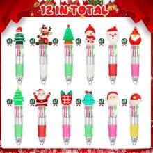 12 Pcs Christmas Fun Pen Bulk Mini Multicolor 4 In 1 Ballpoint Cute Retractable Pens For Winter Holiday Birthdays Parties Prizes Office Writing Supplies Goodie Bag Stuffers,42880090 - 紫羅蘭色 - 查看 5