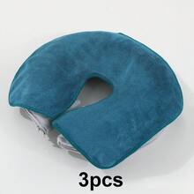 3/6pcs Beauty Salon Massage Head Towels - Beauty Salon Massage Bed Towels, Heart-Shaped U-Shaped Facial Pads, Soft And Fluffless, Machine Washable, Durable, Suitable For Beauty Salons SPA - Multicolor - View 9