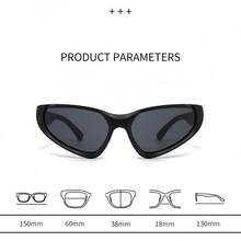 1 pezzo Occhiali di moda stile punk Y2K, occhiali di moda unisex con montatura semi-trasparente, adatti per stile di strada, uso quotidiano, fotografia, shopping, ciclismo, viaggi, spiaggia, guida, strada, vacanza, attività all'aperto. Regalo perfetto per compleanni, vacanze, feste, Natale - Multicolore - Visualizzare 2