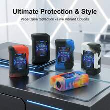 New Protective Sleeve Suitable For GEEKVape AegisX Mod, Anti-Slip, Anti-Drop, Protective Case, Silicone Cover, Textured Pattern, Liquid Silicone - Colorful - View 8