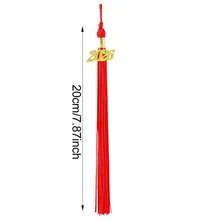 Borla de graduación 2026, borla de birrete de graduación, borla multicolor 2026 con colgante decorativo 2026 en blanco/negro/amarillo/rojo/azul, adecuado para decoración de birrete de graduación, accesorios para fiesta de graduación - A - Ver 16