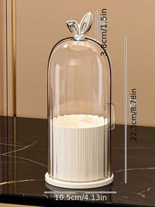 多功能桌面化妆品收纳盒，带透明盖的储物盒，可放置化妆刷 - 彩色 - 查看 13