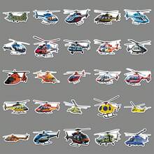 50pcs/Set Helicopter Stickers, Cool Transportation Stickers Suitable For Holiday Decorations Like Halloween, Christmas, Easter, DIY On Water Bottles, Skateboards, Energetic Graffiti Set For Journals, Scrapbooks, Party Supplies, Great For Winter, New Year - M - View 4