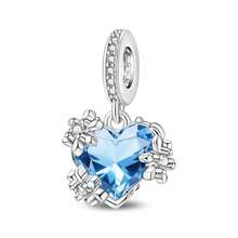 A Silver Plated Snowflake Glass Bead Crystal Bottle Love Pendant Suitable For 3mm Bracelets, DIY Bead Bracelets, Women's Fashion Jewelry, Holiday Birthday Gifts - Multicolor - View 15