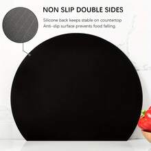 1pc TPU Non Slip Wear Resistant Japanese Cutting Board, D Shaped Semi Circular Double Sided Design, TPU Material, Modern Kitchen Countertop Style, D Shaped Pattern, Double Sided Vegetable Chopping Board For Home Kitchen Daily Use - 1PC - View 4
