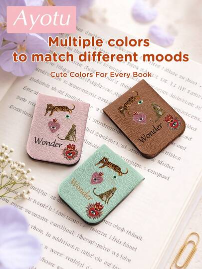 Ayotu علامة كتاب مغناطيسية بطبعة نمر وشعار للعين، مناسبة للجنسين للكتب/الدفاتر/المخططات، مناسبة كهدية للأب والصديق والأم والعائلة، هدية مثالية للأصدقاء والزملاء والعائلة والمعلمين وعشاق الكتب، اكسسوارات الكتب