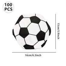 20/40/60/100PCS Soccer Party Supplies Soccer Football Paper Napkins Black And White Design- Soccer Napkins For Soccer Fans Football Napkin Disposable Football Party Napkin Sports Ball Napkin Football Dinner, Suitable For Sports Party Supplies - View 11