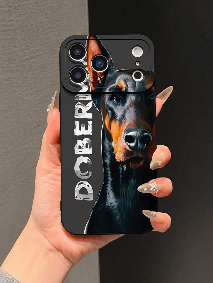 Stylish Luxury Creative Cute Matte Soft Silicone Full Coverage Camera Protective Phone Case With Funny Doberman Pinscher Pattern, Suitable For Parties, Outings, Photography, Compatible With Samsung Galaxy S26ULTRA, S26, S25ULTRA, S24ULTRA, S23FE, S22, A56, A57, A37, A17, A07, A06, A05S, A55, A54, A53 And 17promax, 17pro, 16promax, 16pro, 15promax, 14promax, 13, 12, 11, Xsmax, 11promax - Multicolor - View 1