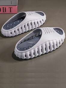 Quick-Dry Beach Slippers - Non-Slip Thick EVA Sandals, Suitable For Pool And Travel - Grey - View 3