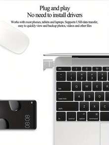 Lector de tarjeta micro SD Lenovo, Lector de tarjeta SD a USB C, Lector de tarjeta de memoria tipo C TF con adaptador USB C a USB, Lector de tarjeta OTG USB Mepsies para portátiles, MacBook, teléfonos Galaxy y talla grande - Ver 7