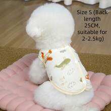 Pet Dog Cat Clothes Spring Summer Cotton Mesh Vest, Breathable Anti-Shedding Backless Vest For Teddy/Poodle In Summer - Multicolor - View 12