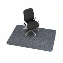 Tzou Anti-Slip Office Chair Mat For Hardwood And Tile Floors – 36" X 48" Low-Pile Rolling Chair Protector – Durable PVC Backing, Smooth Glide – Black Gray - 48" X 36" - View 1