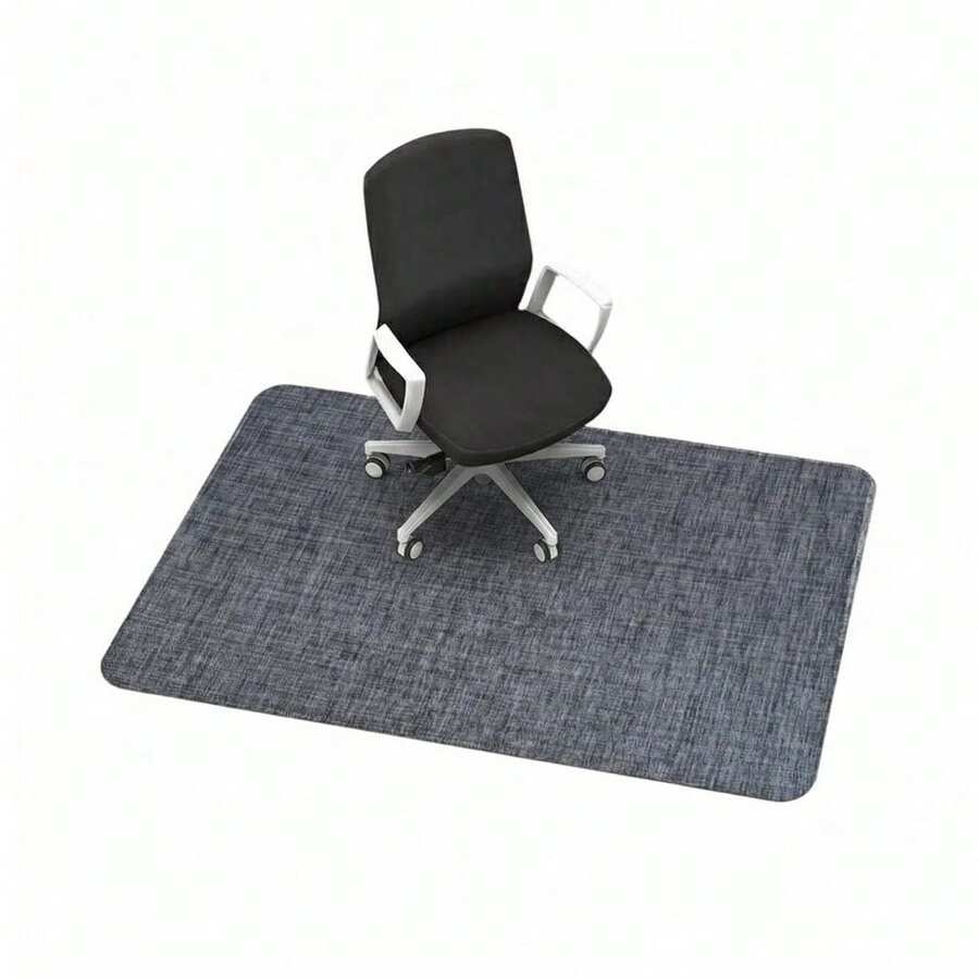 Tzou Anti-Slip Office Chair Mat For Hardwood And Tile Floors – 36" X 48" Low-Pile Rolling Chair Protector – Durable PVC Backing, Smooth Glide – Black Gray - 48" X 36" - View 1