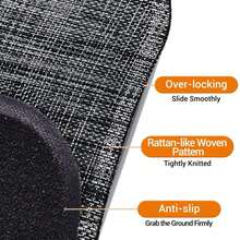 Tzou Anti-Slip Office Chair Mat For Hardwood And Tile Floors – 36" X 48" Low-Pile Rolling Chair Protector – Durable PVC Backing, Smooth Glide – Black Gray - 48" X 36" - View 9