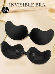 2pcs Summer Self-Adhesive Silicone Bra Petals, Designed For Wedding Photography, Strapless Dresses, Invisible Underwear, Skirts, Dresses, Travel & Vacation To Enhance Cleavage And Bust - Multicolor - View 21