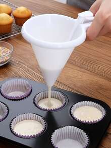 1个/2个奶油漏斗，量杯，蛋糕和巧克力分配器，手持式面糊漏斗分配器 - 查看 2