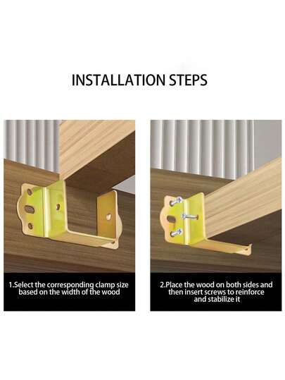 4/6 Stück schwere Metallbettrahmen-Halterungen - 4/6 Stück Möbelecken-Scharniere zur Unterstützung