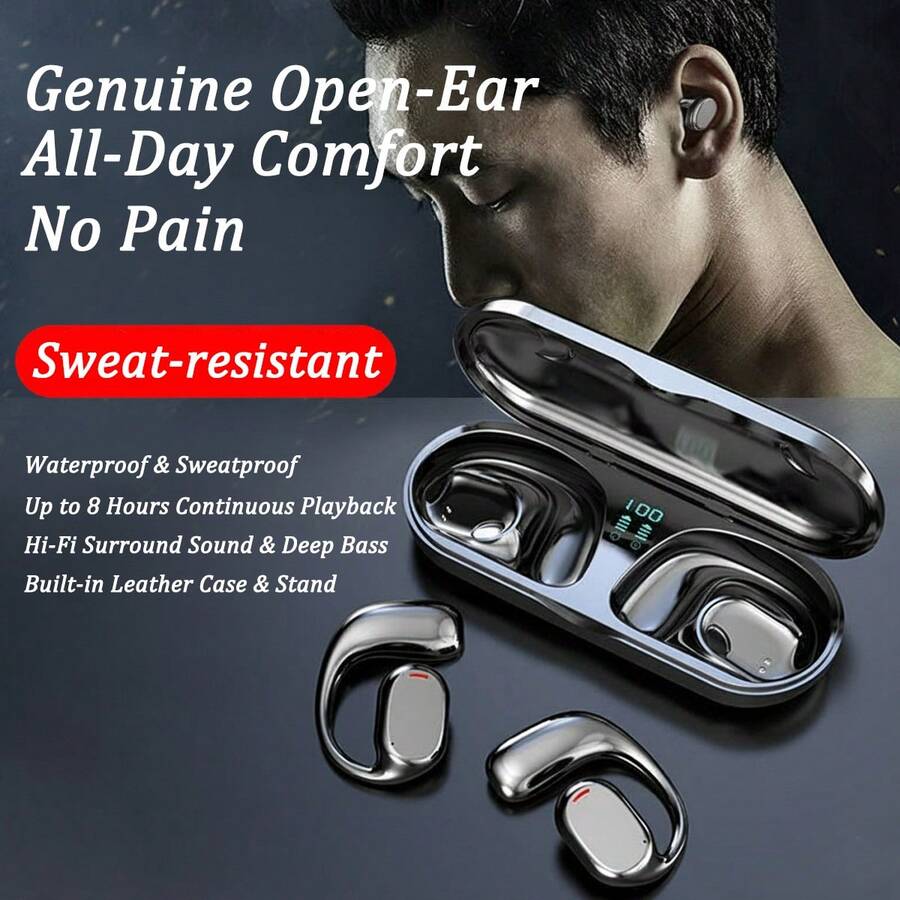 [True Wireless Earbuds] New True Wireless Headphones, Music Wireless Earphones, Gaming Couples Earphones, Video TWS HIFI Deep Bass 9D Stereo HD Calling Earphones Suitable For Android Smartphones, Fitness Earbuds, Smart Earphones, Valentine's Day Gift