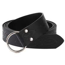 Celtic Medieval Renaissance Style Embossed Leather Belt, PU Leather - Triangle - View 11