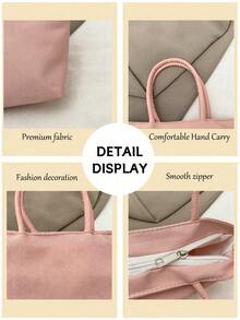 Customized Embroidered Plush Cosmetic Bag, Personalized Bridesmaid Gift, Embroidered Ladies Shoulder Bag, Single Lady Gift, Christmas Gift, Ladies Toiletry Bag, Personalized Bridesmaid Zipper Pouch - Multicolor - View 8