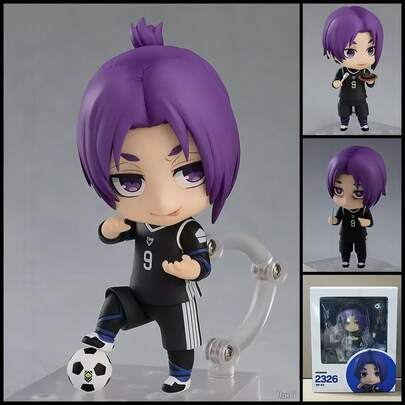 1个动漫（蓝色锁）手办收藏模型娃娃，自然面部表情 - 可爱Q版风格，适合桌面摆放、桌面装饰，多种颜色可选，是办公室和动漫爱好者的理想礼物。