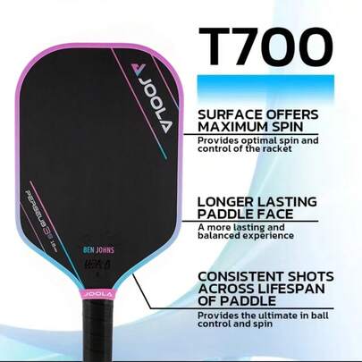 JOOLA Perseus3s Pickleball Paddle - Carbon Fiber Surface With 16mm Polypropylene Honeycomb Core - Textured And High Friction Surface - Suitable For All Players