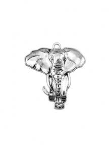 1pc 71x63mm Elephant Charms Pendant For DIY Jewelry Making Necklace Keychain Phone Chain Bracelet Making Accessories Handmade Craft Making Findings - Elephant - View 1