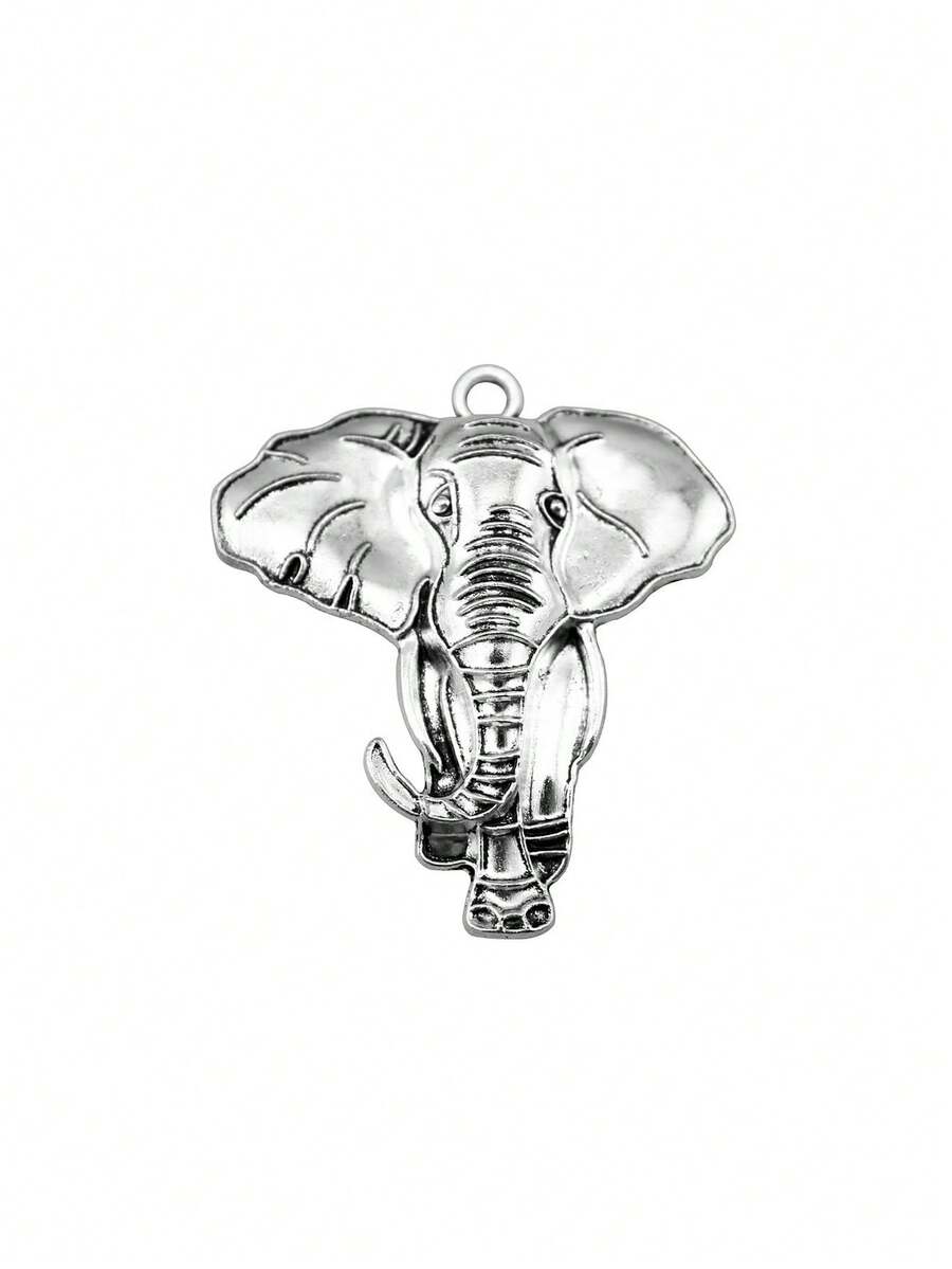 1pc 71x63mm Elephant Charms Pendant For DIY Jewelry Making Necklace Keychain Phone Chain Bracelet Making Accessories Handmade Craft Making Findings - Elephant - View 1