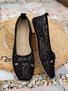 New Arrival Color Block Beach & Home Non-Slip Flat Shoes For Women - Black - View 5