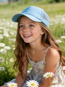 1PC Children Mesh Breathable Baseball Caps Boys Girls Trucker Hats Sports Team Snapback Caps Sun Dad Hat 8-12Y - Multicolor - View 5