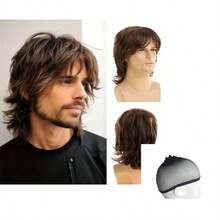 男士假发 波浪卷发假发 逼真男士假发 金色年轻帅气假发 适合日常使用 度假使用 摄影使用 - 彩色 - 查看 18