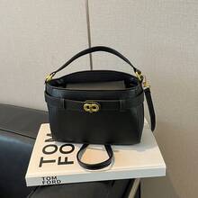 简约风格日常通勤百搭2026新款优雅精致女士斜挎包 - 黑色 - 查看 13