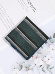 1pc Fashionable Casual Versatile Men's Retro Striped Pattern Pocket Square Handkerchief Suitable For Daily, Party, Business Events - Multicolor - View 12