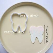 Molde de galletas con forma de pasta de dientes, molde de pastel de PLA con forma de diente, molde de galletas con forma de diente, herramientas de repostería y decoración para fondant - Blanco - Ver 10