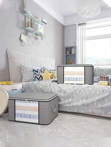 Túi đựng đồ cỡ lớn có thể gấp gọn với tay cầm chắc chắn, hộp chuyển nhà siêu lớn - hộp đựng đồ có khóa kéo, túi đựng quần áo, chăn ga gối đệm, đồ chơi đa năng cho phòng ngủ, đồ dùng cần thiết cho mùa tựu trường. - Nhiều màu - Xem 11