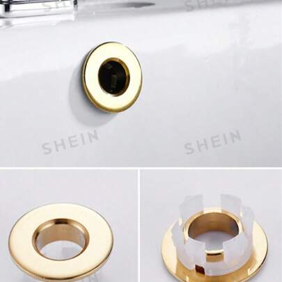 1/5pcs Decorative Antique-Style Sink Overflow Cover, Sink Overflow Hole Cover